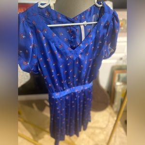 Blue Dress w/ cutout back — Size M.